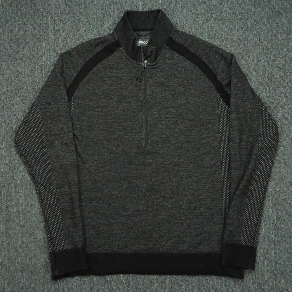 Proof Pullover Men Extra Large Gray Black Half‎ Zip Performance Jacket Huckberry